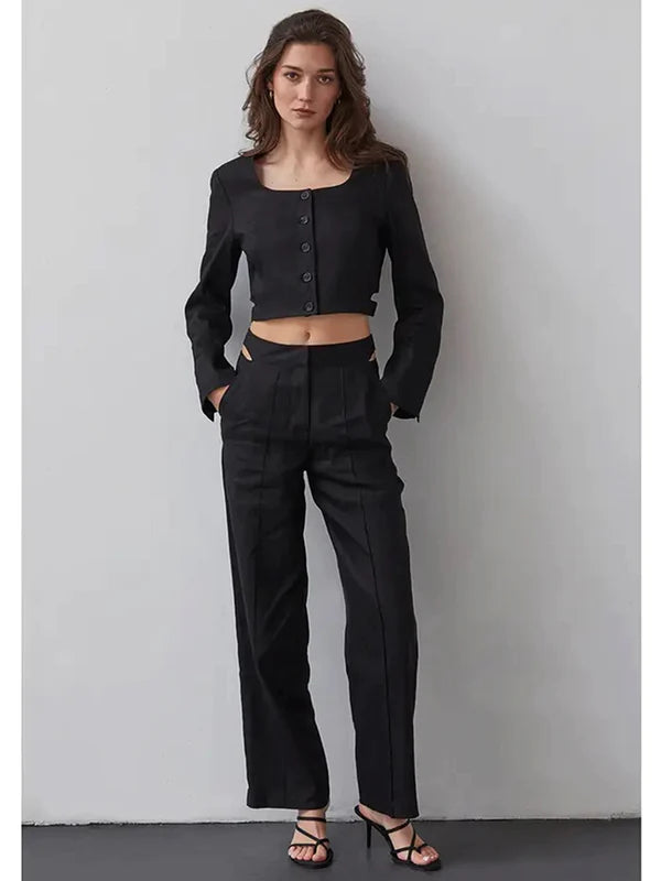 Crezensia Cropped Blazer