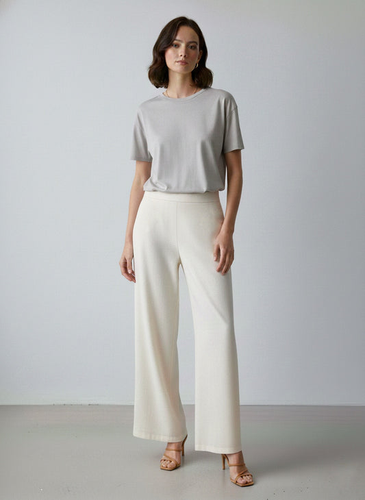 Cream Palazzo Pant