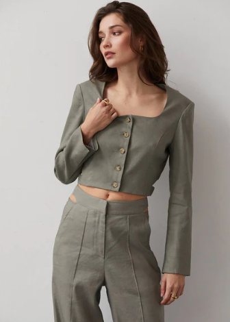 Crezensia Cropped Blazer