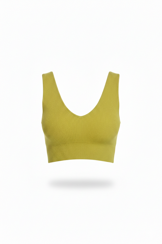 Plunge V-Neck Crop Top