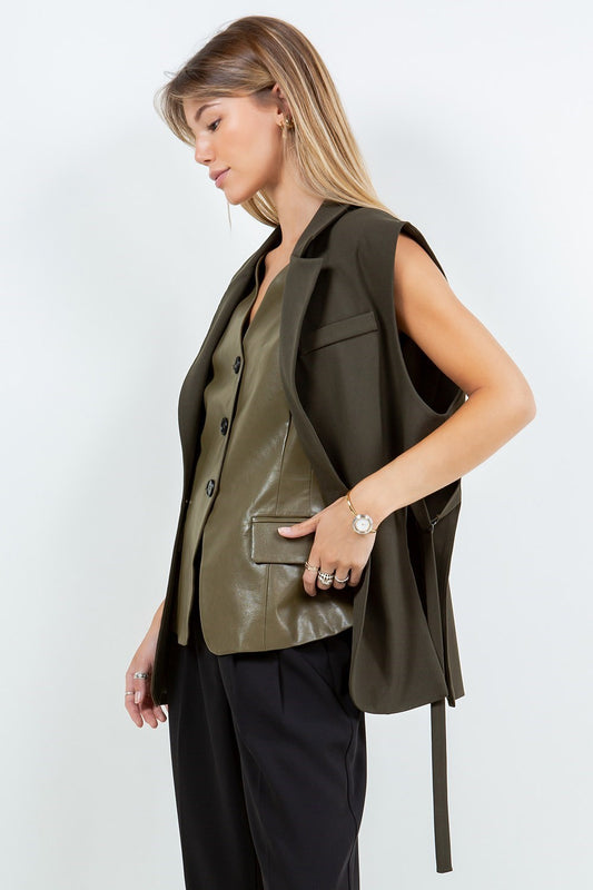 Olive Combo Blazer