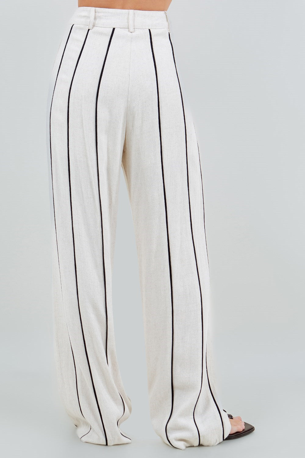 Pantalón de lino con Rayas