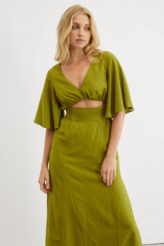 Grass Linen Dress