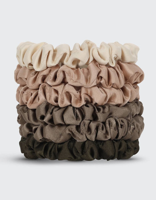 Ultra Petite Satin Scrunchies 6pc Set