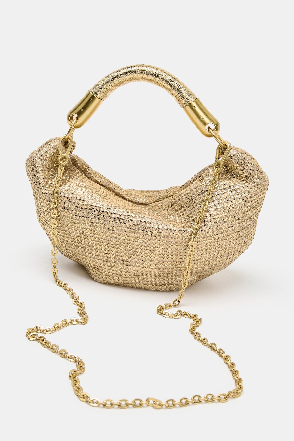 Bolso de Mano Efecto Metalizado