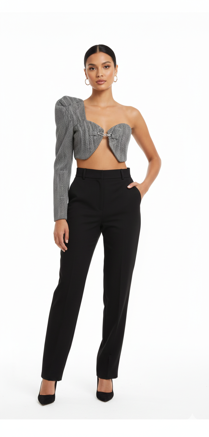 One Shoulder Knit Aroa Top