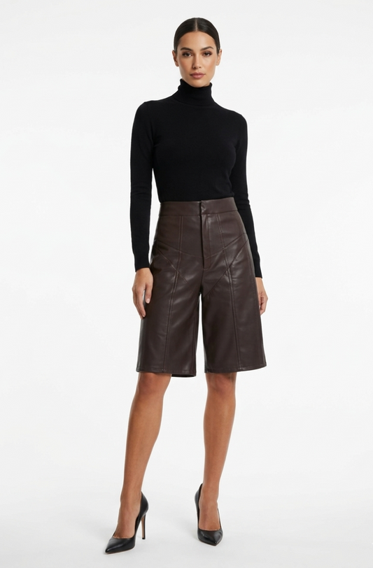 Leather Bermuda Short
