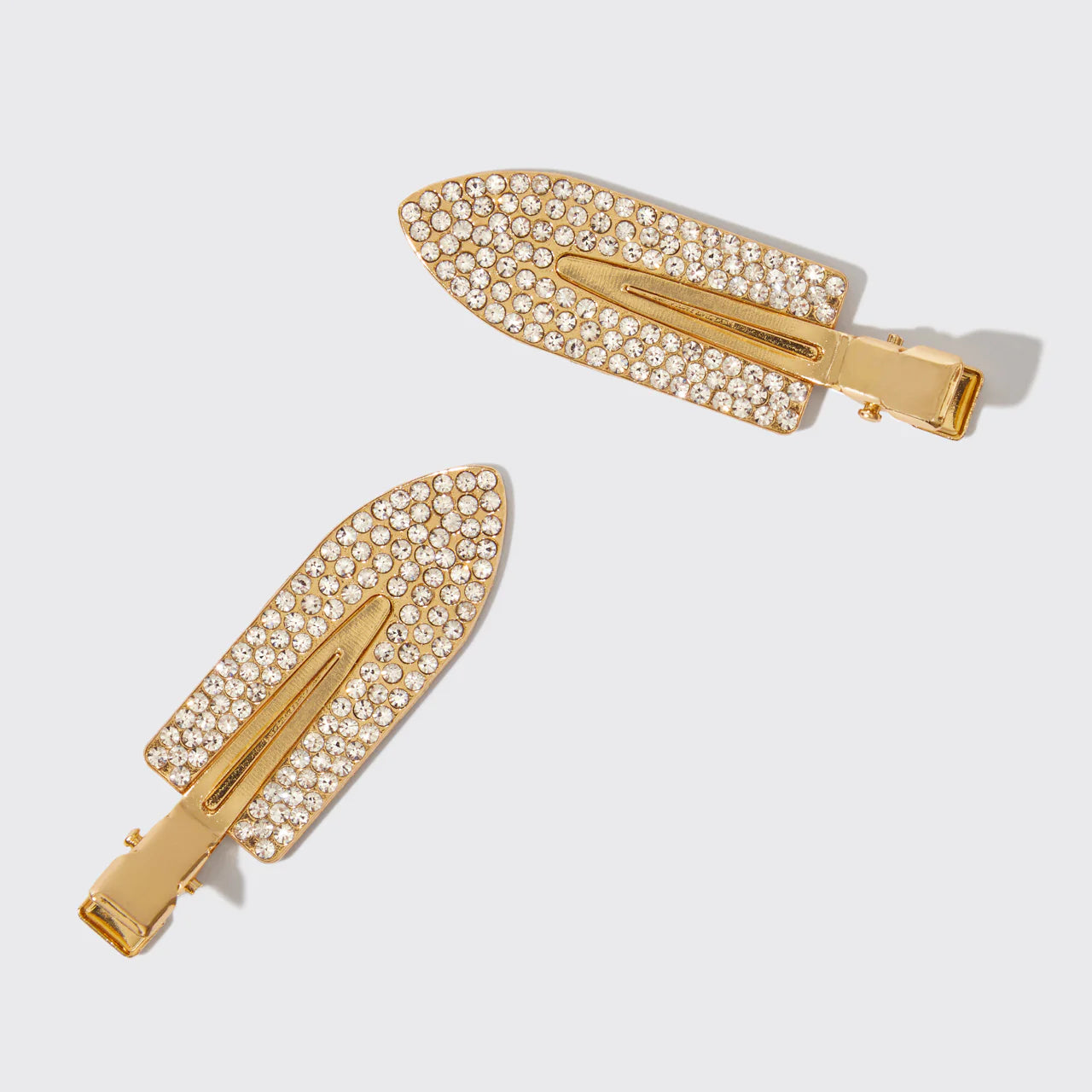 Juego de clips de diamantes dorados 2 piezas