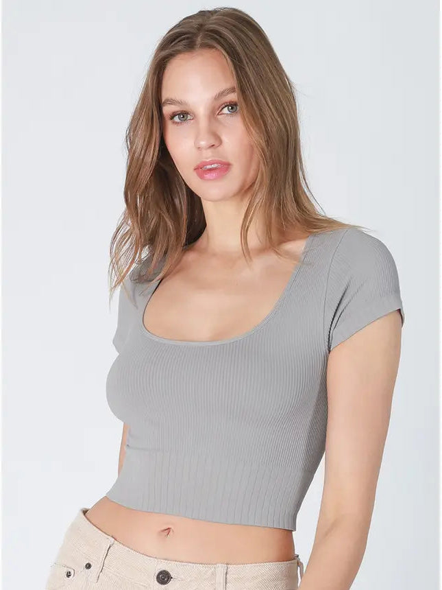 Scoop Neck Crop Top