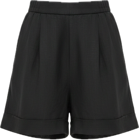 Ribbed Sleeve Linen Short