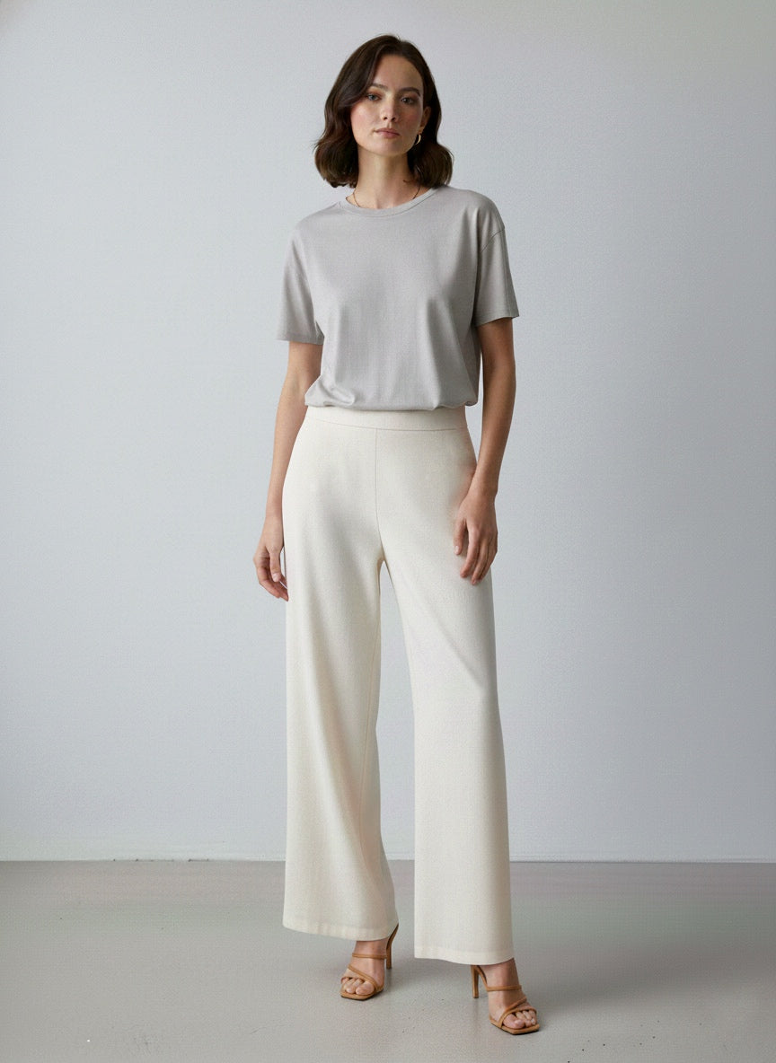 Cream Palazzo Pant