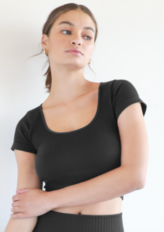 Scoop Neck Crop Top