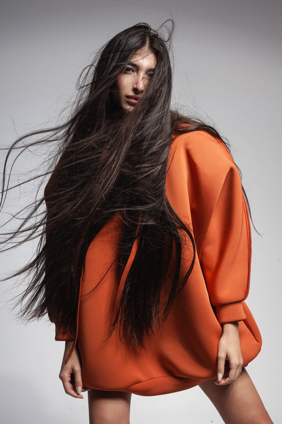 Oversized Neoprene Hoodie