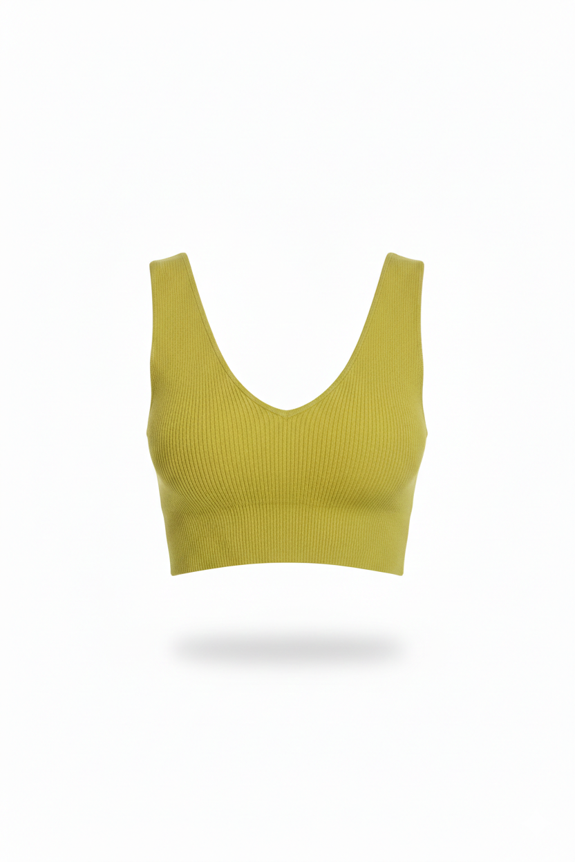 Plunge V-Neck Crop Top