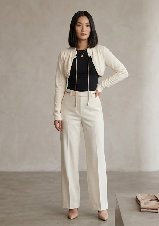 Bolero Cropped Maruxa con Cordones