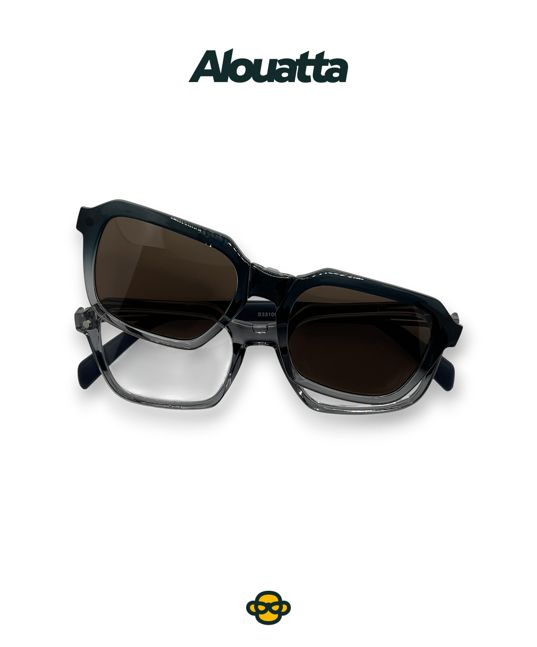 Clip On-Brown Sunglasses