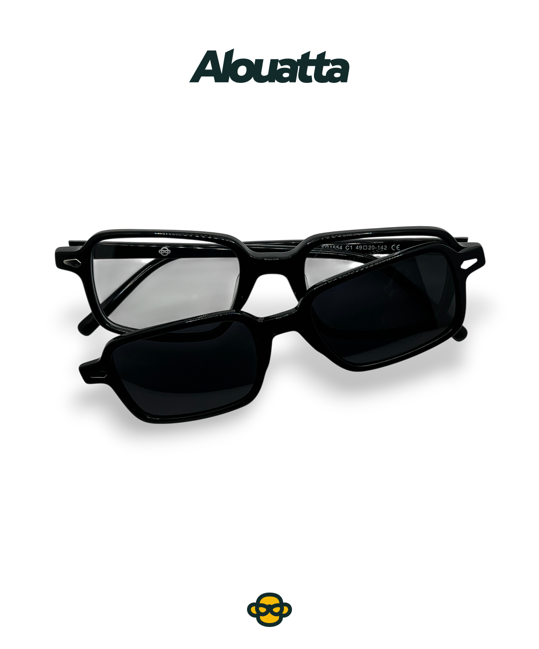 Clip On-Black Sunglasses