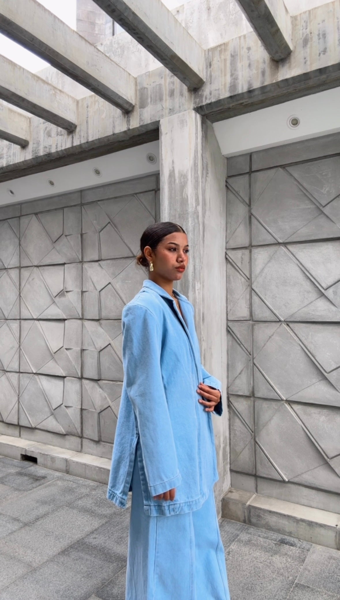 Palazzo Denim Tied