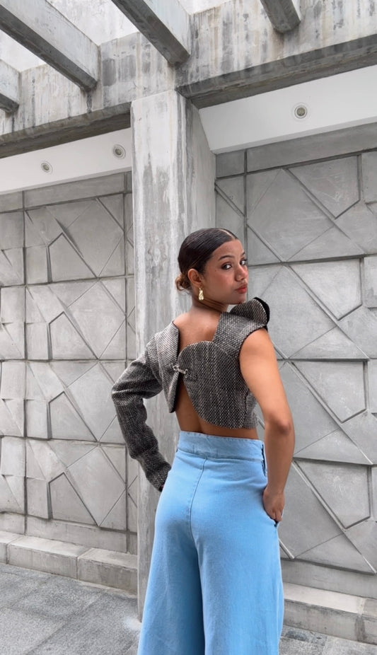 One Shoulder Knit Aroa Top