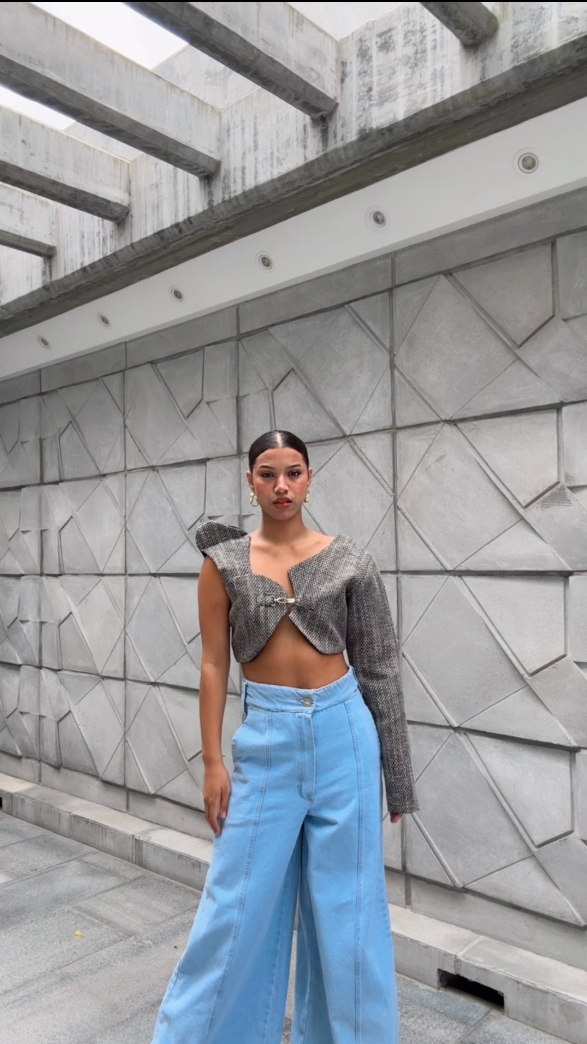 One Shoulder Knit Aroa Top