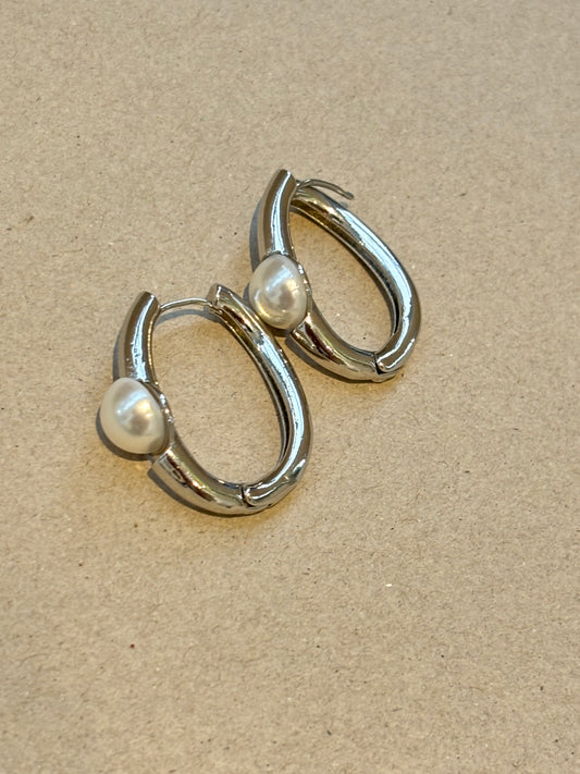 Argollas Ovaladas Rodio