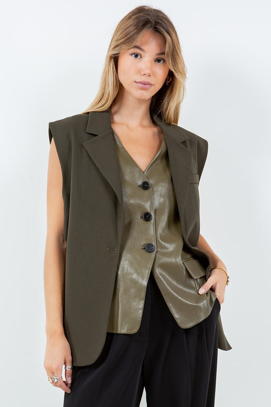 Olive Combo Blazer