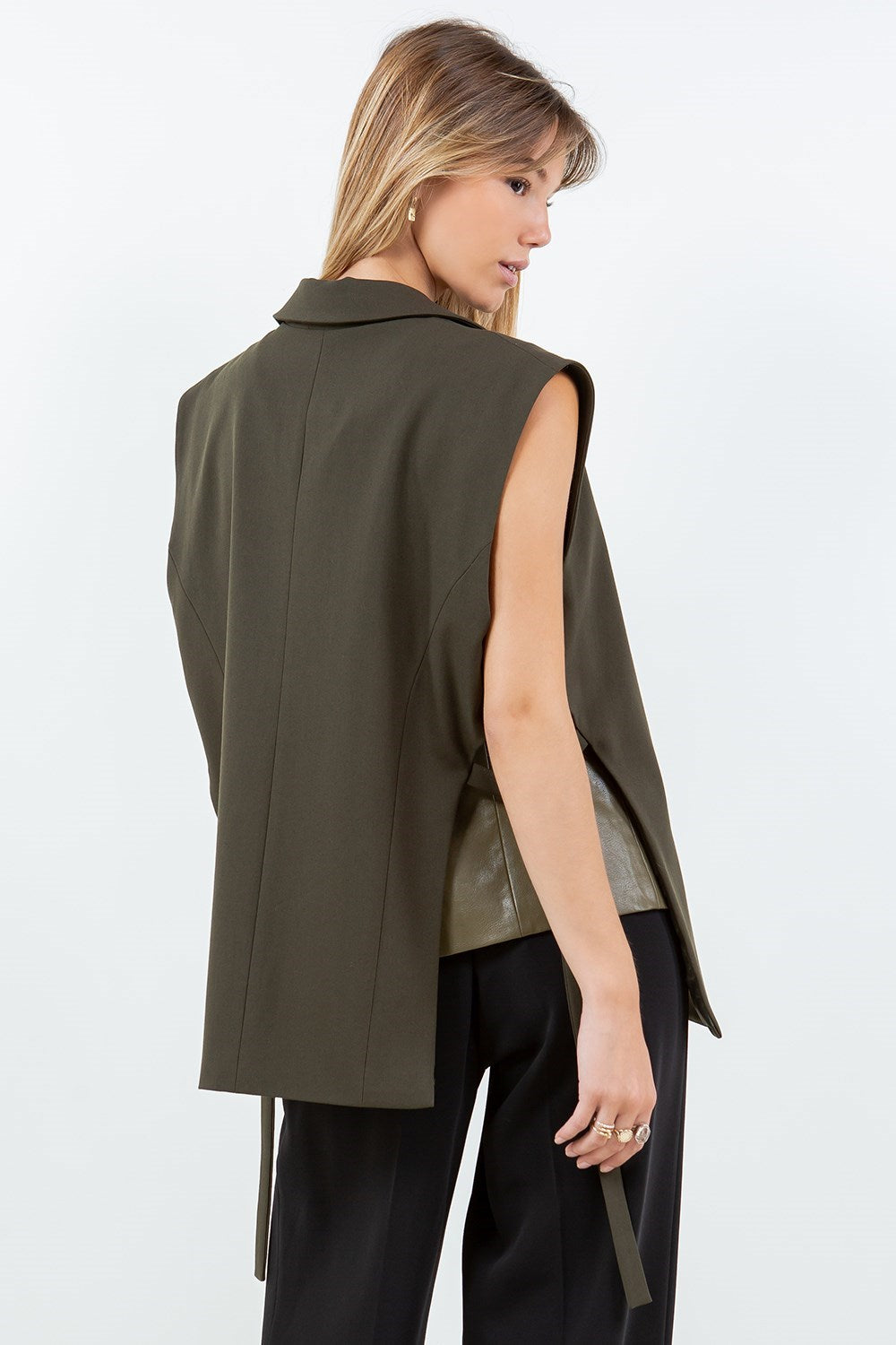 Olive Combo Blazer