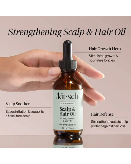 Strengtheining Scalp & Hair Oil With Rosemary & Biotin- 2fl oz./60ml