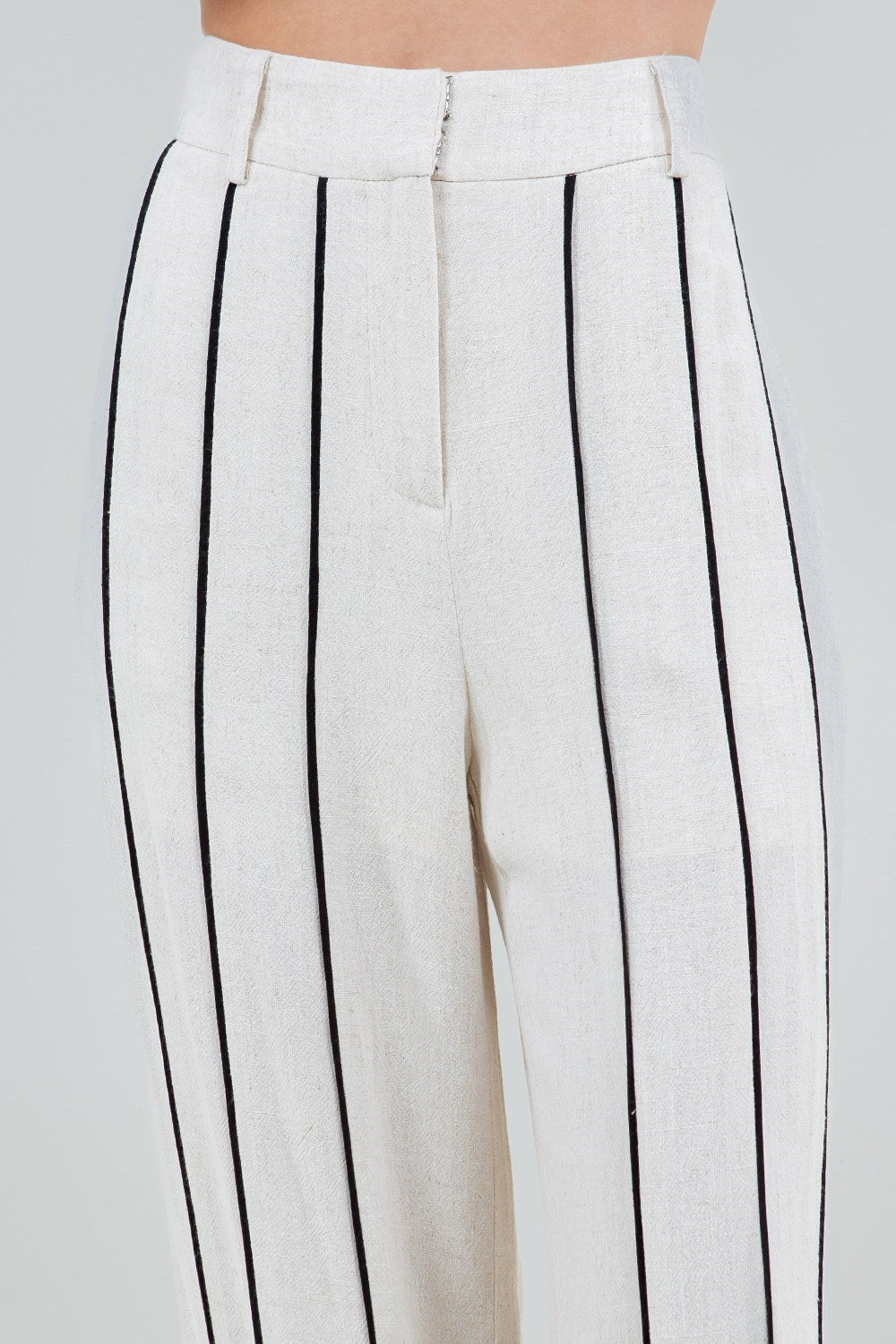 Pantalón de lino con Rayas