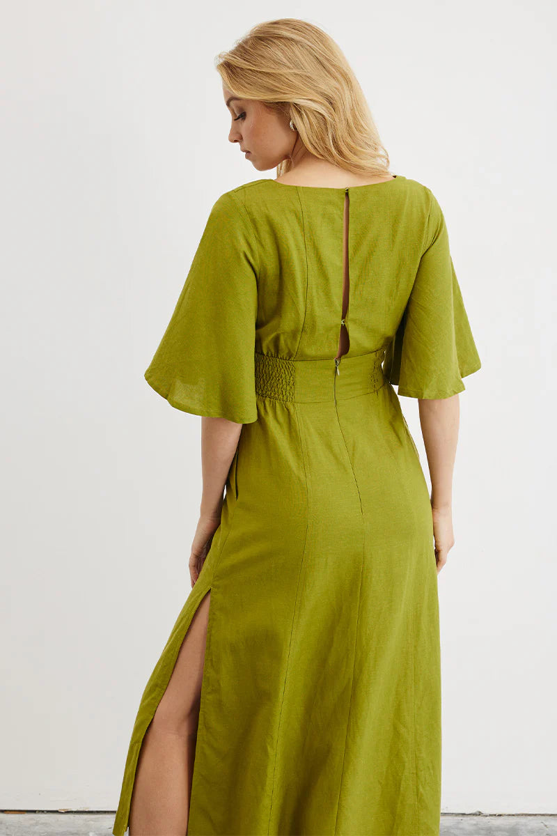Grass Linen Dress