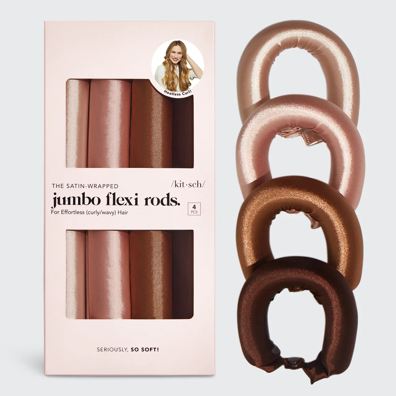 Jumbo Flexi de Satén 4 piezas - Palo de rosa